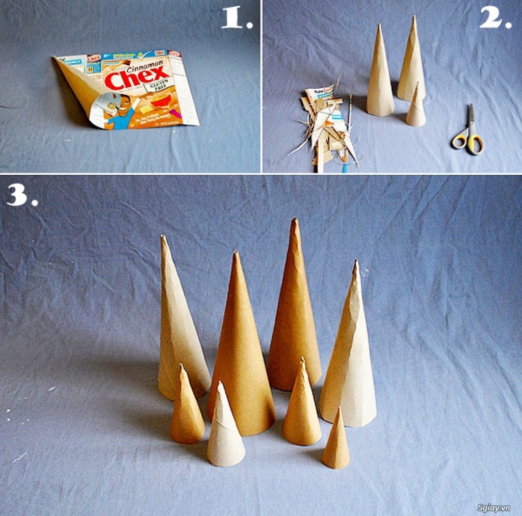 7 kiểu làm cây thông mini đơn giản - 1