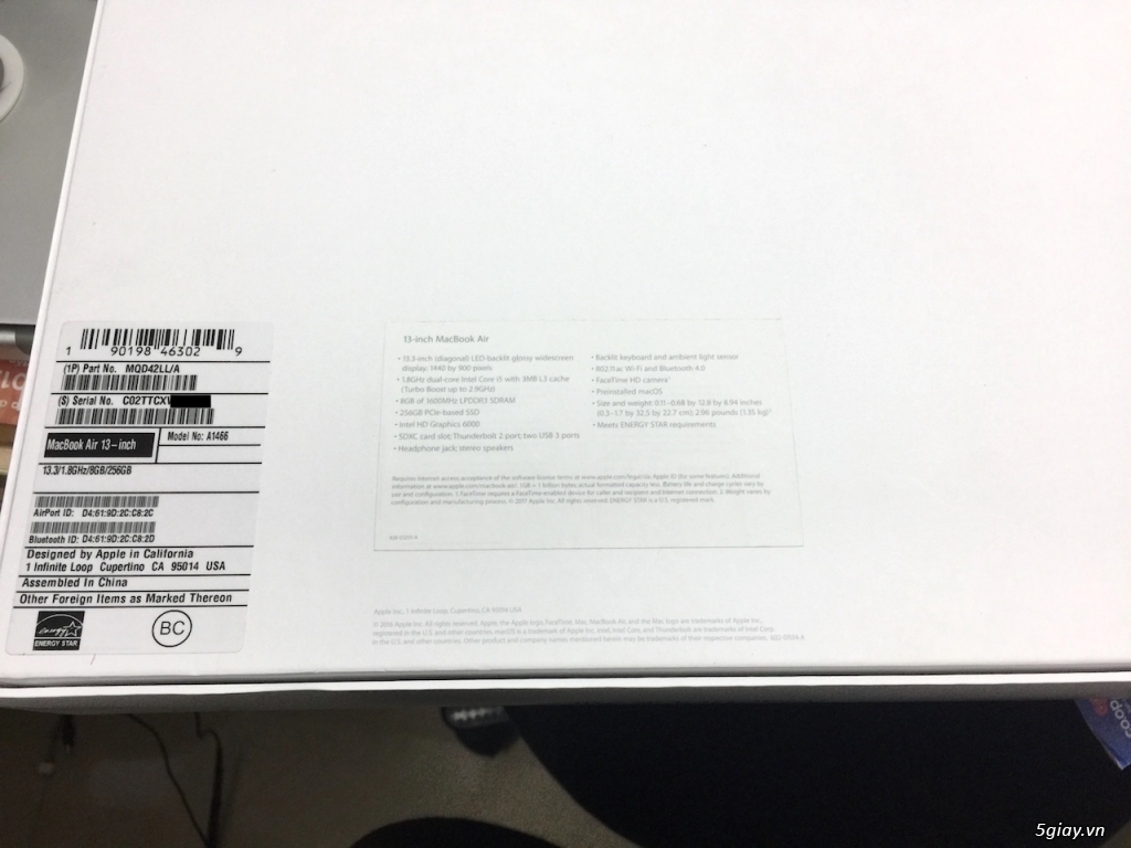 New Box: Macbook Pro 15 TouchBar 2017 MPTU2, Macbook Air 13 2017 MQD42 giá rẻ - 5