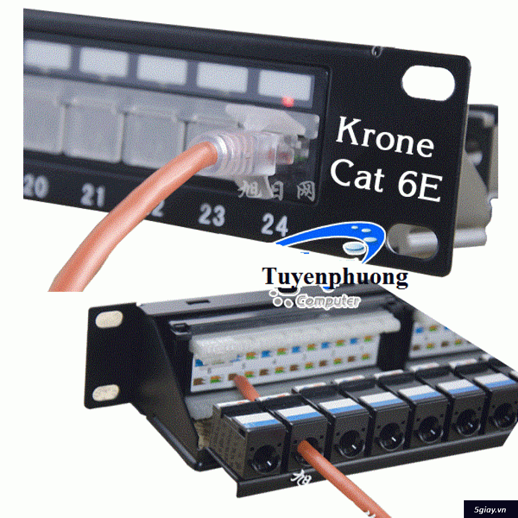 Patch Panel ADC Krone Cat 6E 24-port mã 6653-1-679-24 - 1