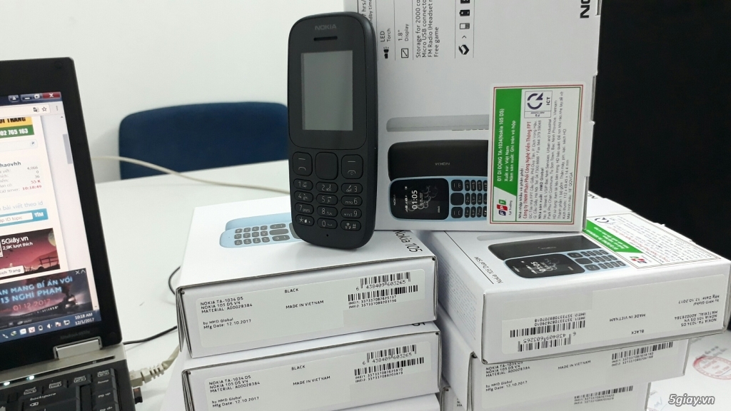 Nokia 105 Dual Sim (2017) tặng kèm sim đẹp.
