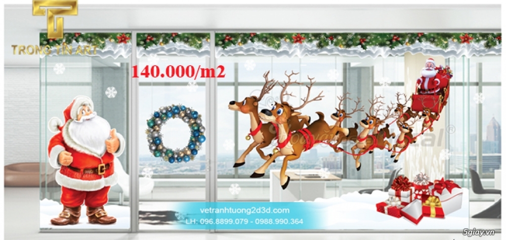 Vẽ Tranh Kính Noel - 23