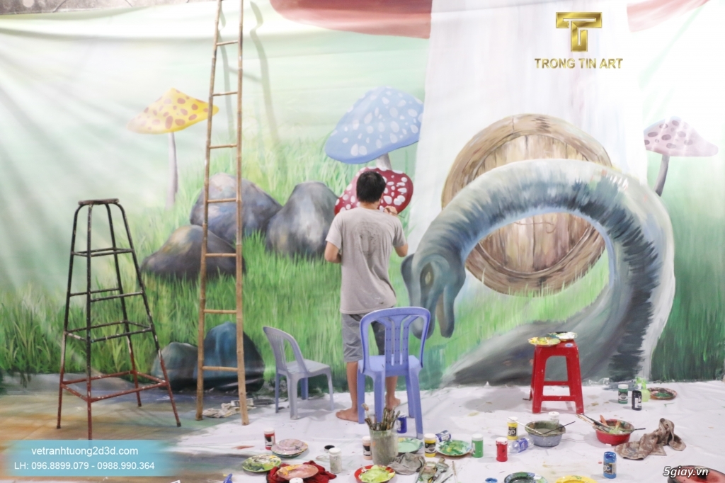 Vẽ Tranh Tường - Tranh Tường 3D - 12