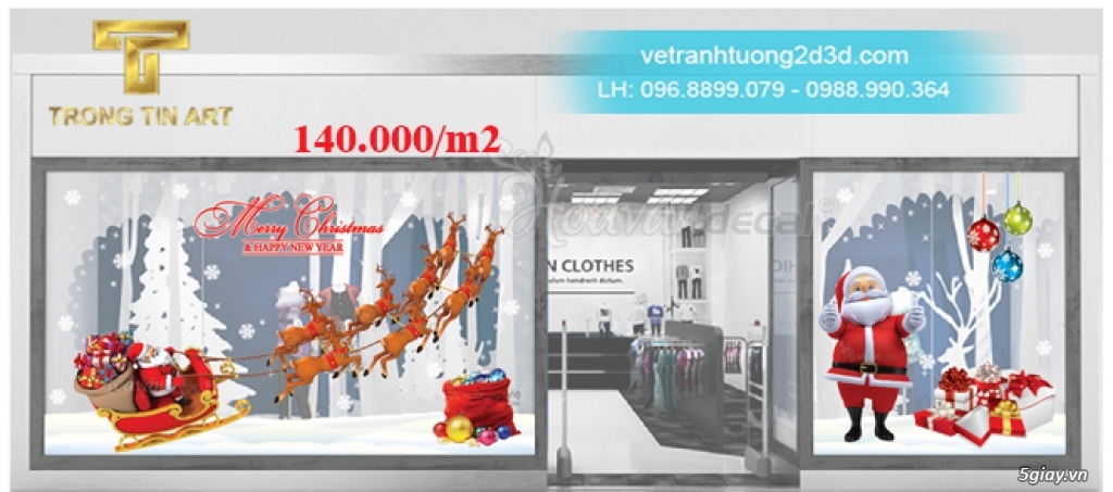 Vẽ Tranh Kính Noel - 20