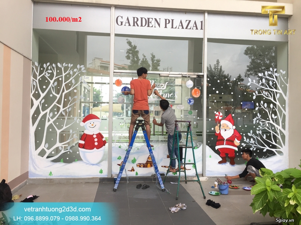 Vẽ Tranh Kính Noel - 17