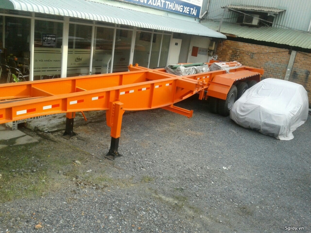 Rơ mooc xương 3 trục chở containet giá rẻ tại miền nam