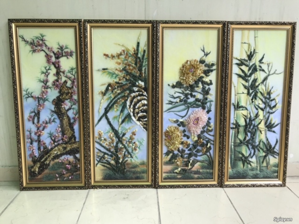 Tranh tứ bình đá thiên nhiên , phong thủy - 12