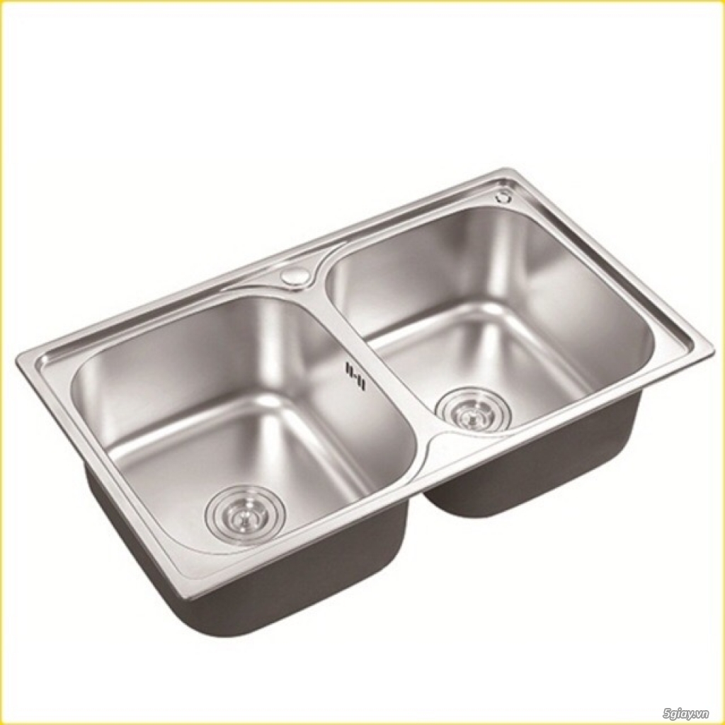Chậu rửa bát inox304 đúc hai hộc đều - 3