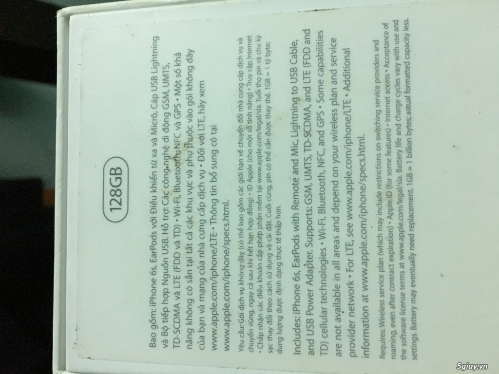 Cần bán iphone 6s 128Gb hàng việt nam - 1