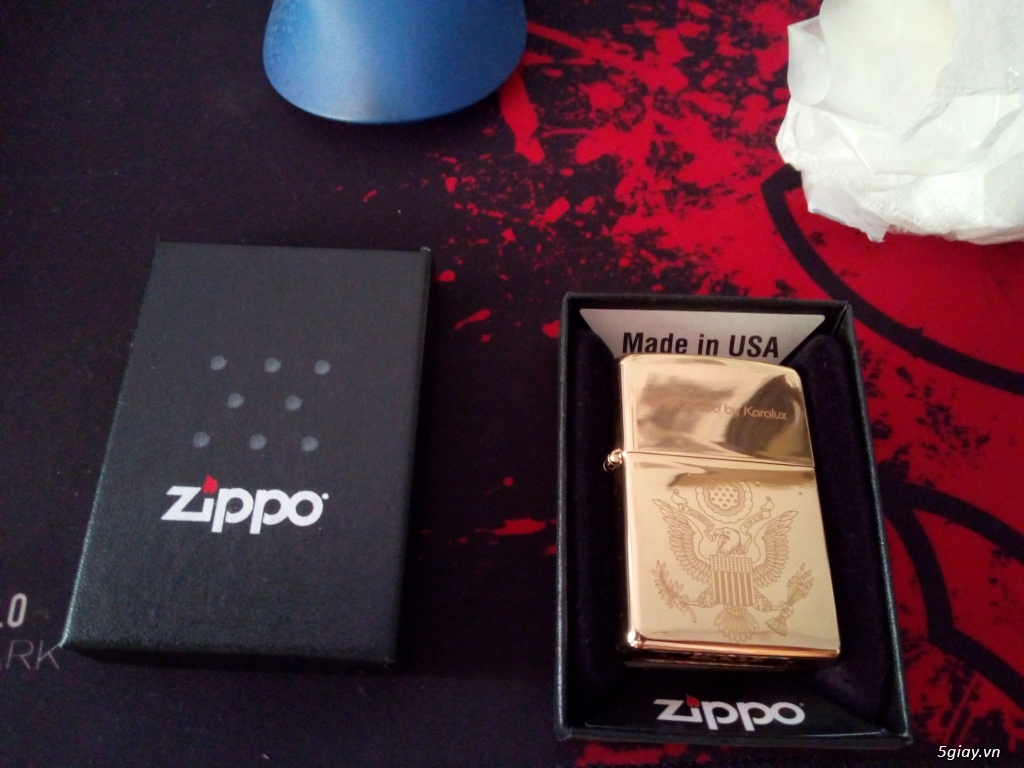 Zippo mạ vàng 24k - 1,5tr