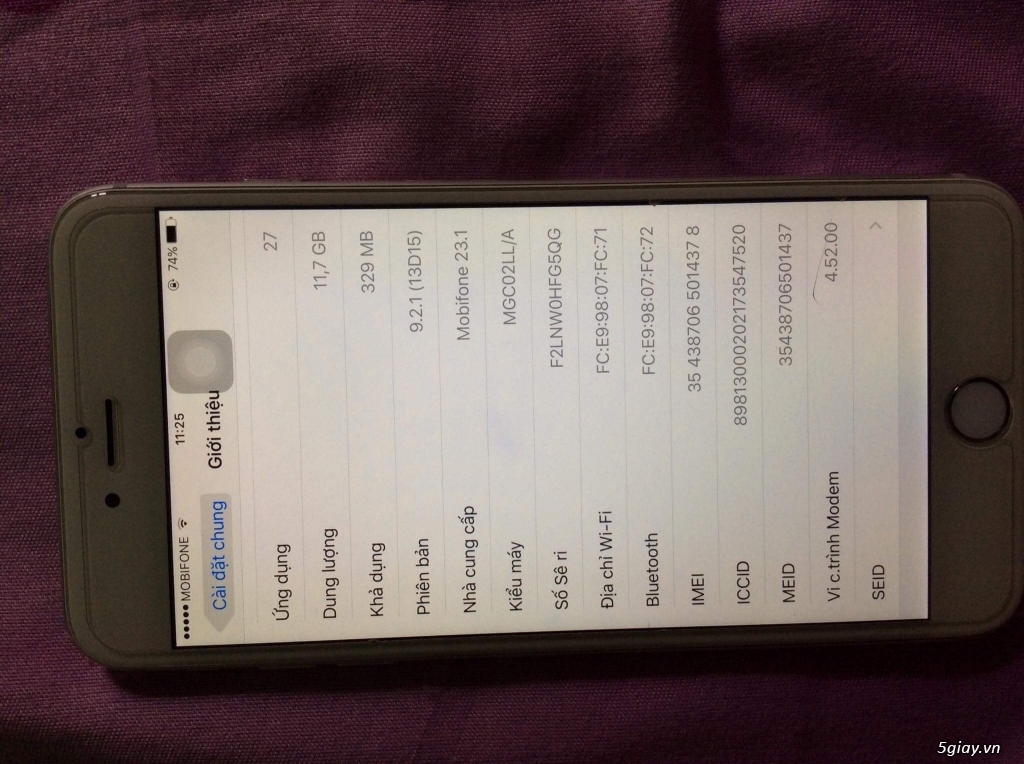 Cần ra đi em ip6 plus silver Lock mỹ - 1