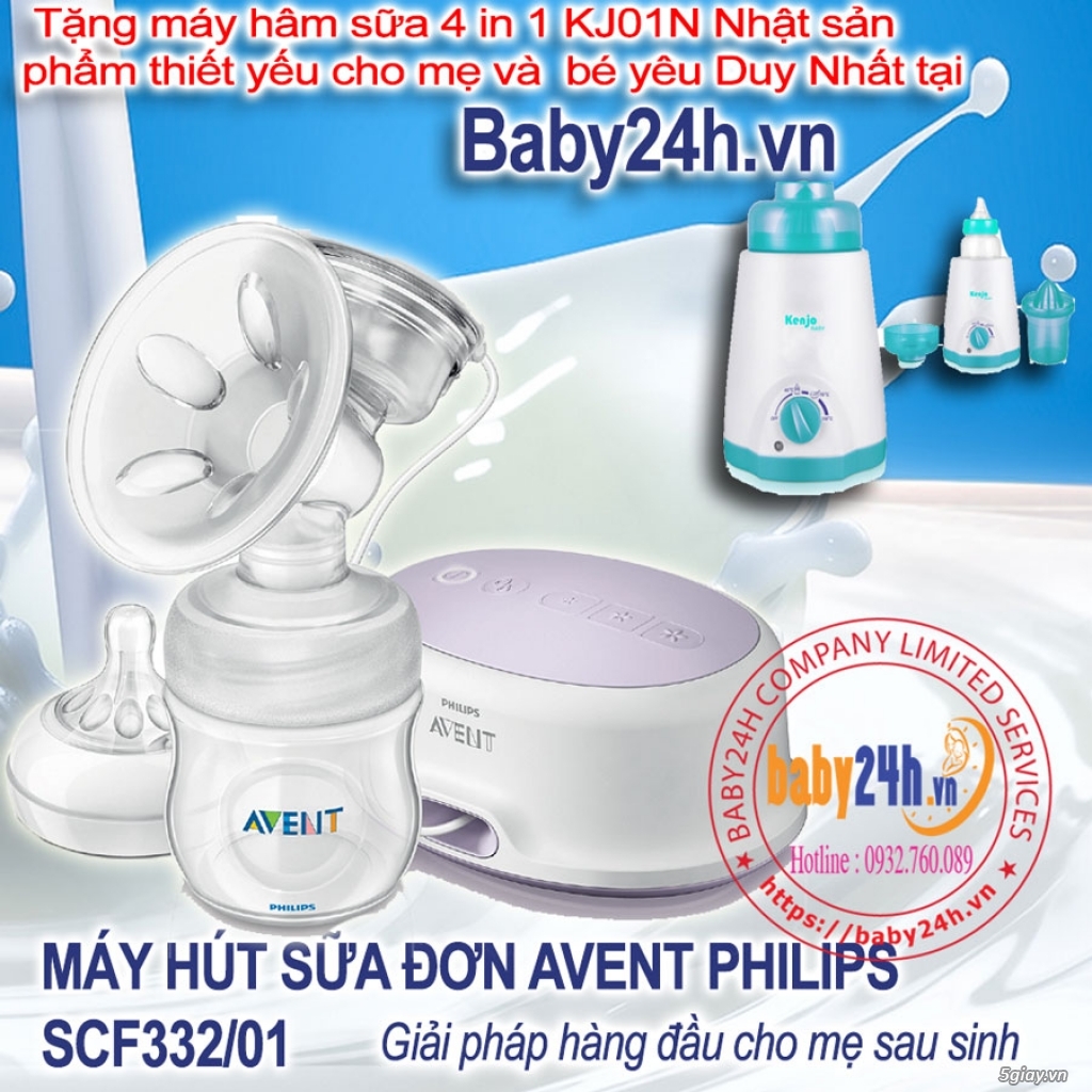 Máy hút sữa Avent Philips SCF33201 điện Pin-Giá cực hot tại Baby24h.vn