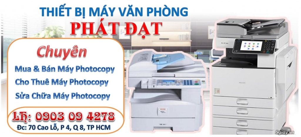 Cho thuê máy photocopy tại quận 8, TP HCM