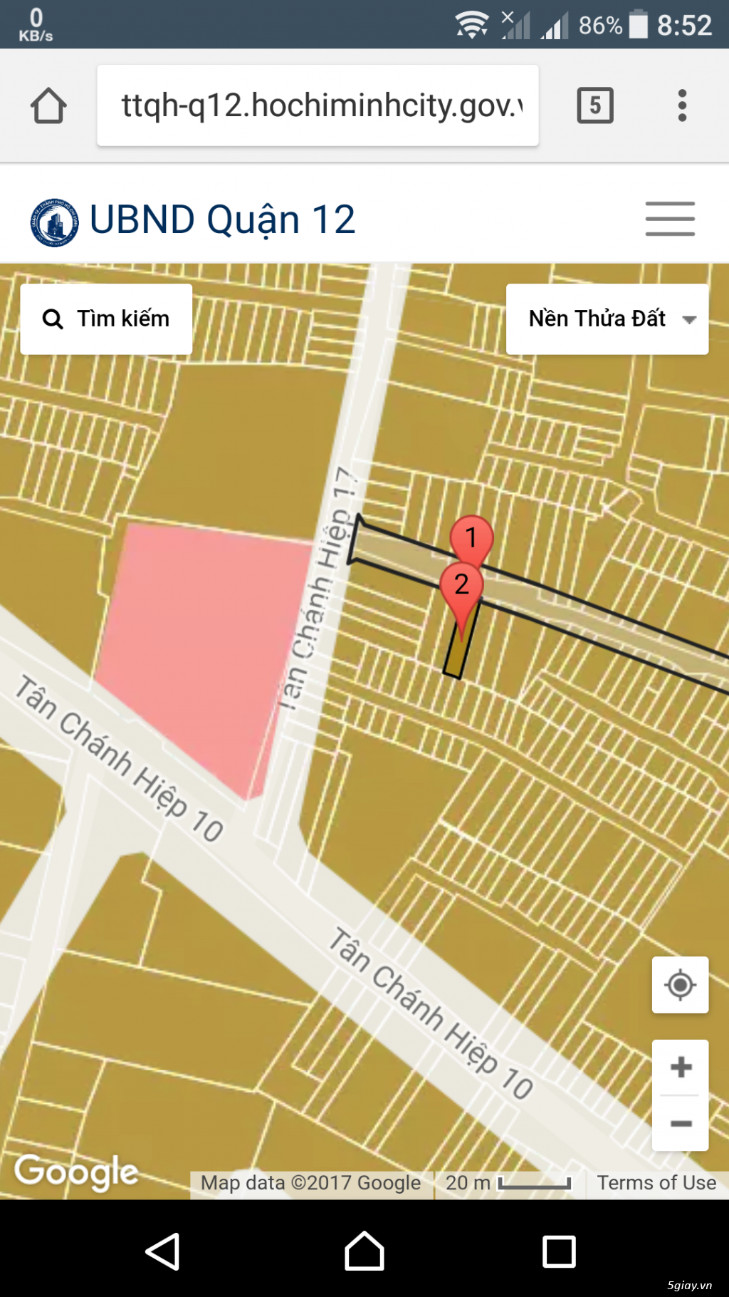 Bán đất hơn 100m2 (5x22) gần bv q12