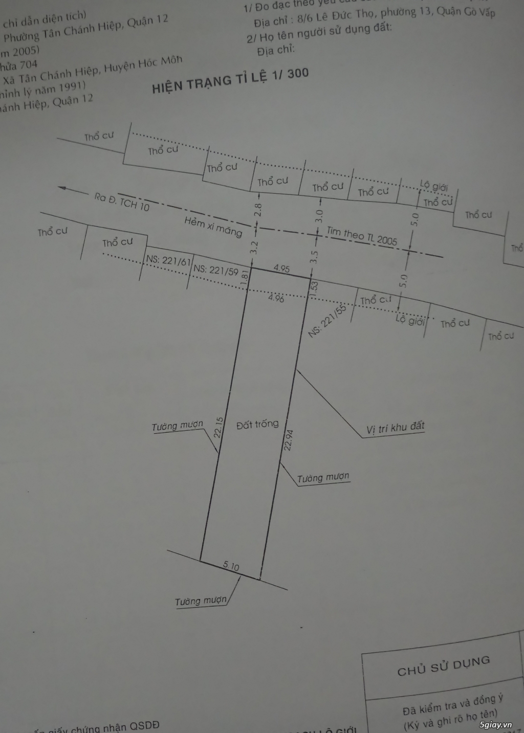 Bán đất hơn 100m2 (5x22) gần bv q12 - 1