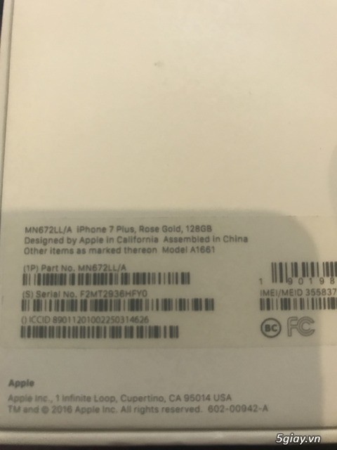 IPhone 7 Plus 128 Rose Fullbox 14,5tr !