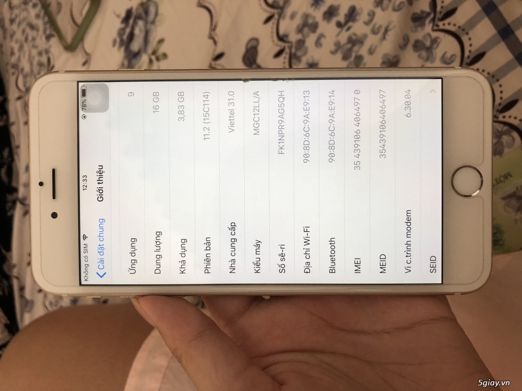 Iphone 6 plus lock gold - 3