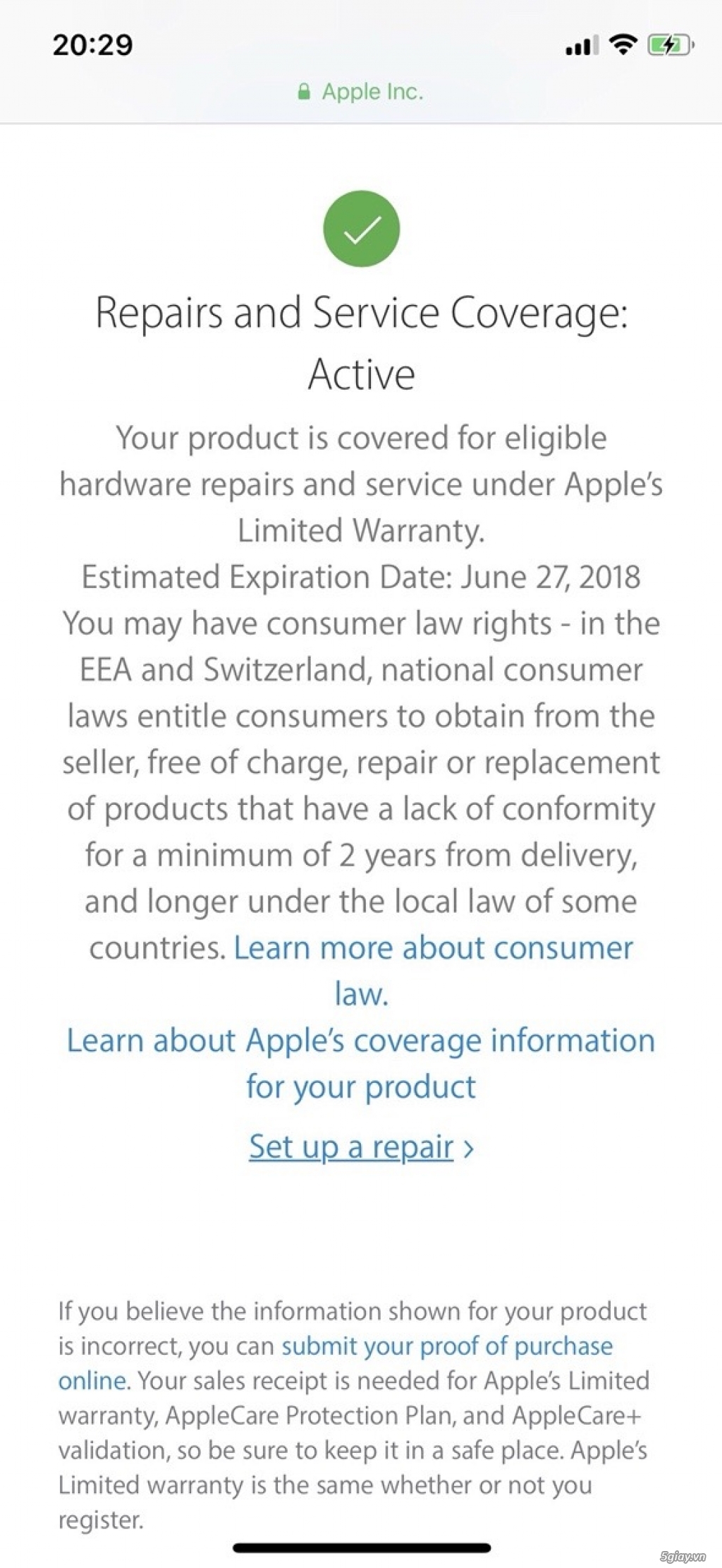 Apple watch Gen 1 Silver Sport BH 6/2018 - 4