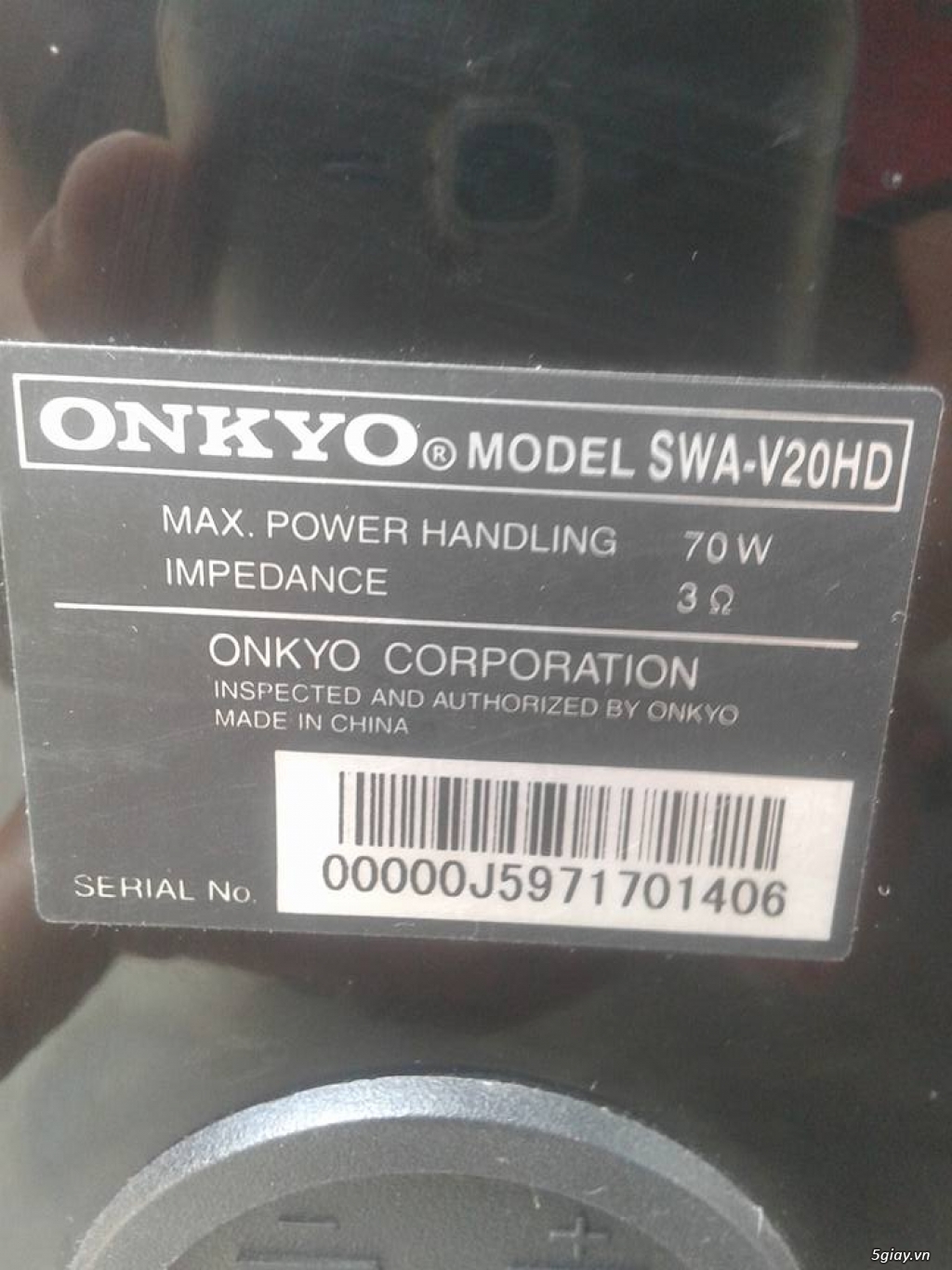 Sub hơi Onkyo SWA-V20HD ( Nội Địa Nhật) - 5