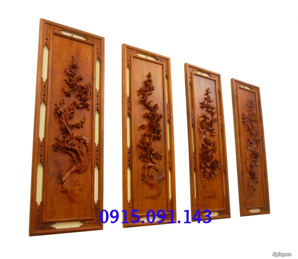 Tranh TỨ QUÝ bằng GỖ tại Đà Nẵng-Tùng Cúc Trúc Mai / Mai Lan Cúc TRÚC - 8