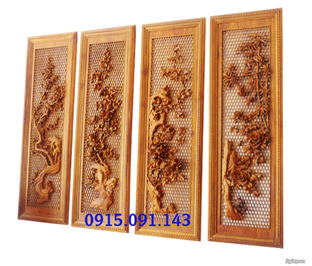 Tranh TỨ QUÝ bằng GỖ tại Đà Nẵng-Tùng Cúc Trúc Mai / Mai Lan Cúc TRÚC - 3