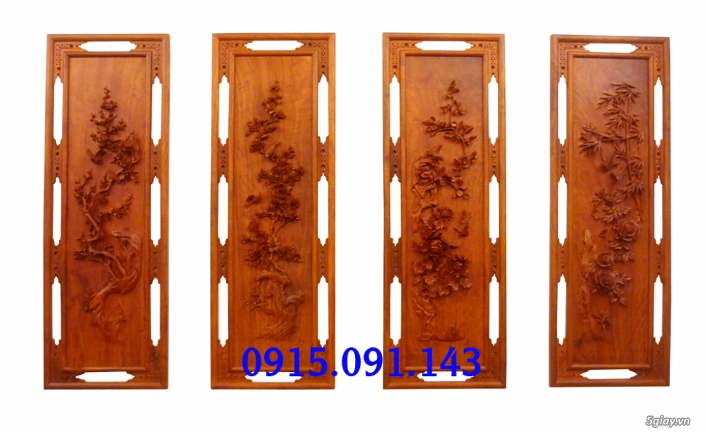 Tranh TỨ QUÝ bằng GỖ tại Đà Nẵng-Tùng Cúc Trúc Mai / Mai Lan Cúc TRÚC - 7