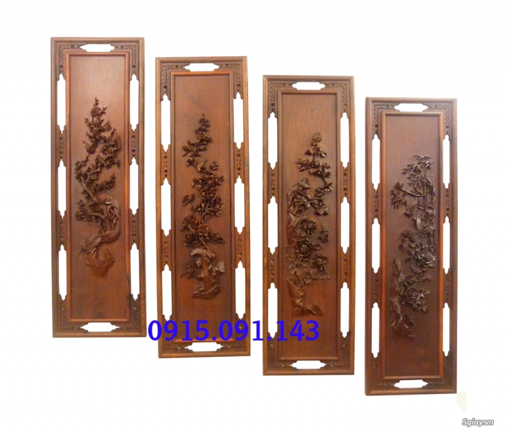 Tranh TỨ QUÝ bằng GỖ tại Đà Nẵng-Tùng Cúc Trúc Mai / Mai Lan Cúc TRÚC - 6