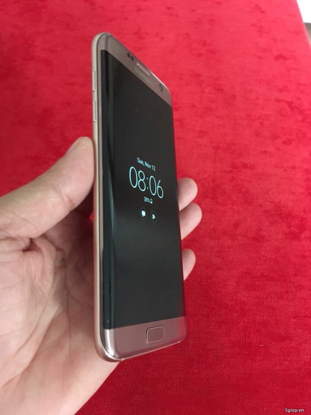 S7 edge 2 sim quôc tê màu hông 97% giá nhanh gon 5tr5 fixed - 4