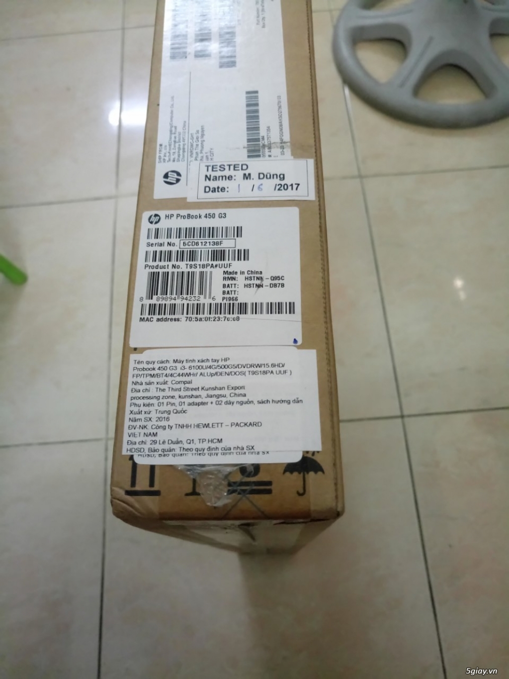 (NB) HP Probook 450 G3 fullbox new 100% - 1