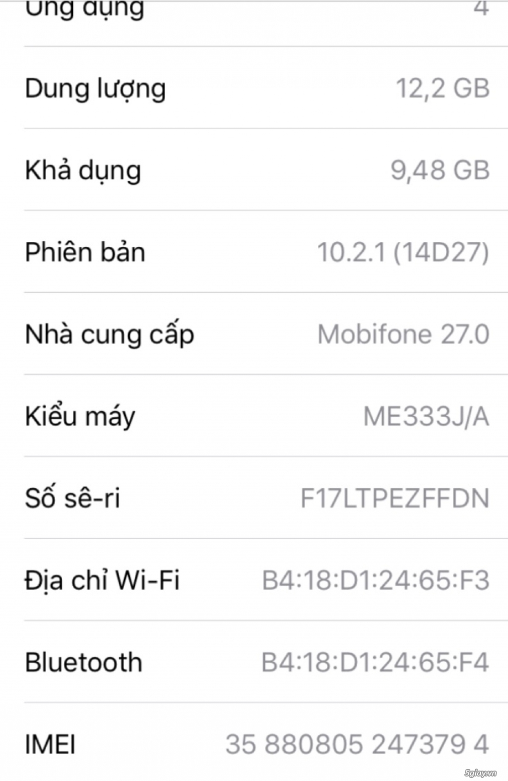 Apple Iphone 5s-16gb-Màu Đỏ-Vỏ trùng Imei-Full zin