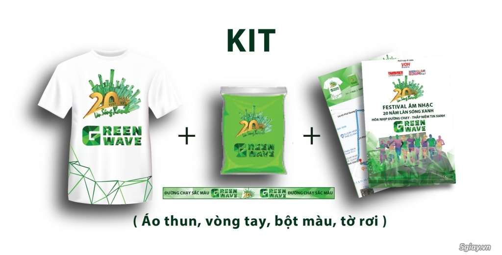 Vé Tham Gia đường chạy sắc màu - lễ hội âm nhạc Làn Sóng Xanh 12/01/18 - 13