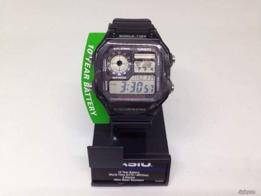 Casio 1200 WorldTime AE-1200WHD - Pin 10 năm - 2