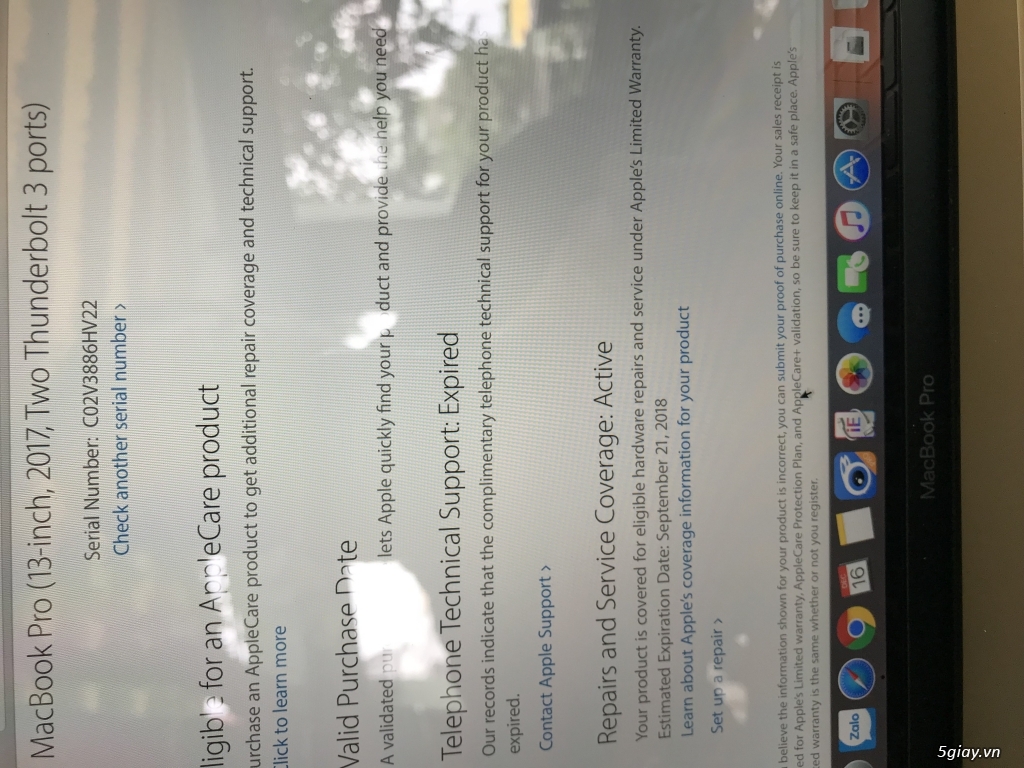 Macbook Pro retina 13” 2017 fullbox bảo hành dài - 2
