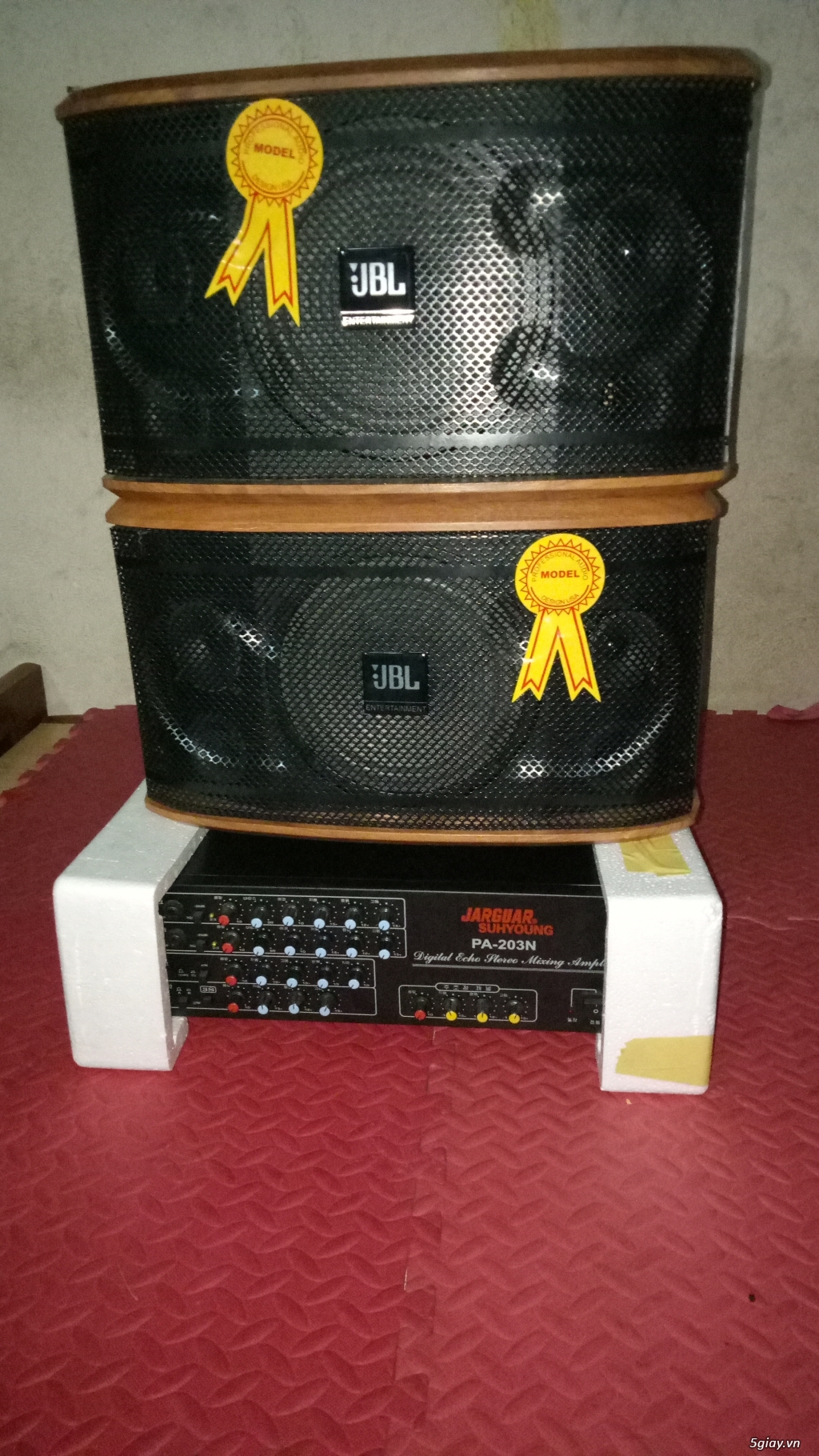 Bộ karaoke gia đình. Am ly Jaguar PA203. Và đôi Loa như hình. 5giay