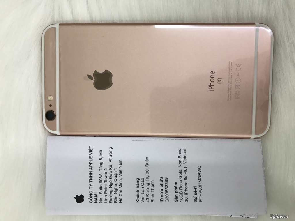 IPhone 6S Plus 16G Rose Gold VN Trả Bảo Hành New 100% BH 11/2018 - 1