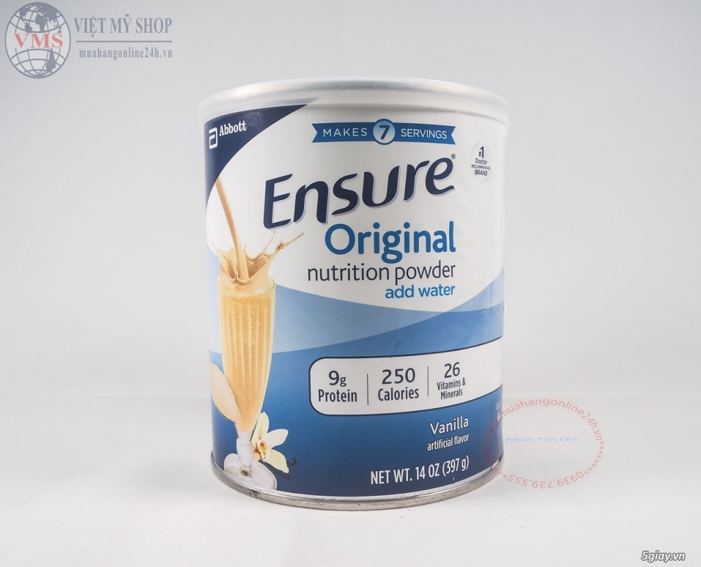 Sữa bột Ensure ® Powder 397g (14oz) - Abbott Hoa Kỳ giá 300.000CAM KẾT