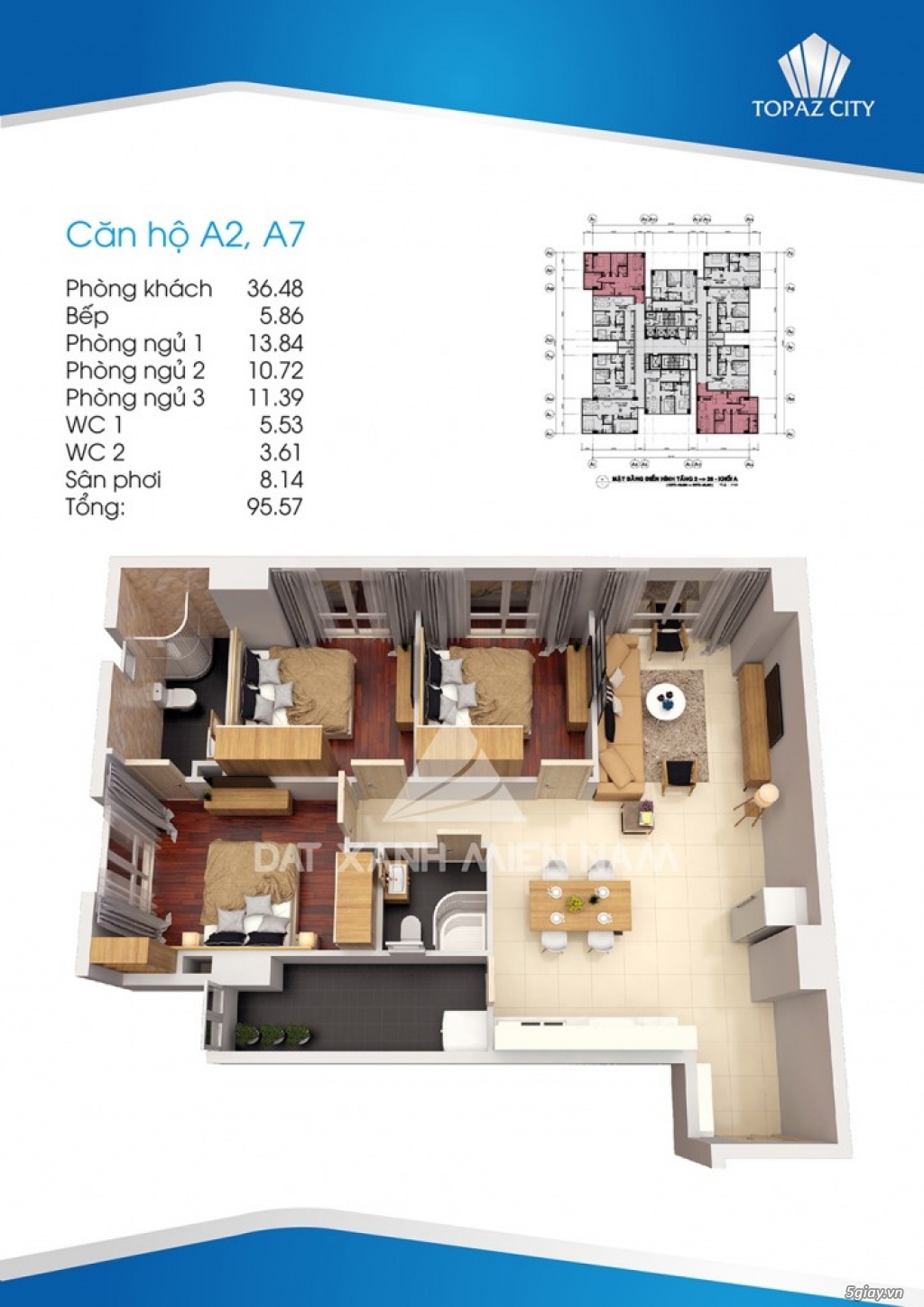 Cần bán căn hộ Topaz City quận 8,view đẹp, Block A1 - 3