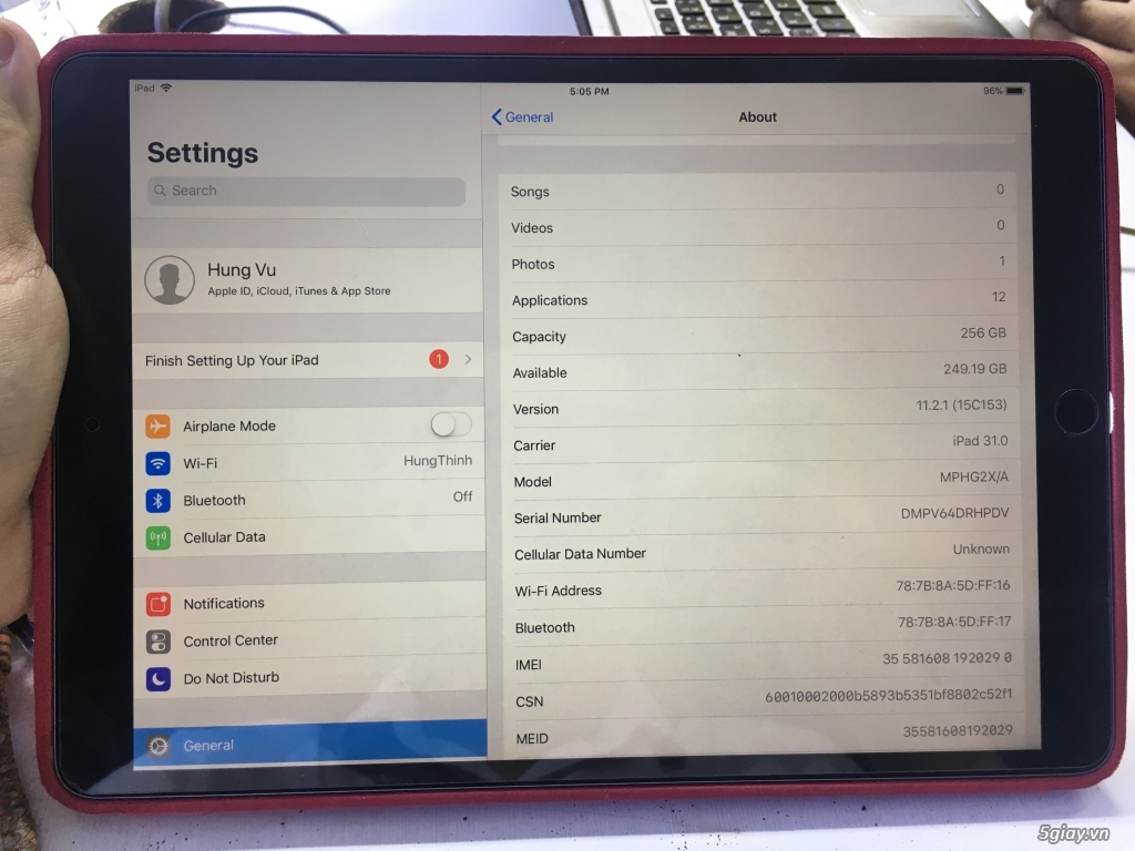 Ipad Pro 10.5 inch Grey 256G đẹp 99%