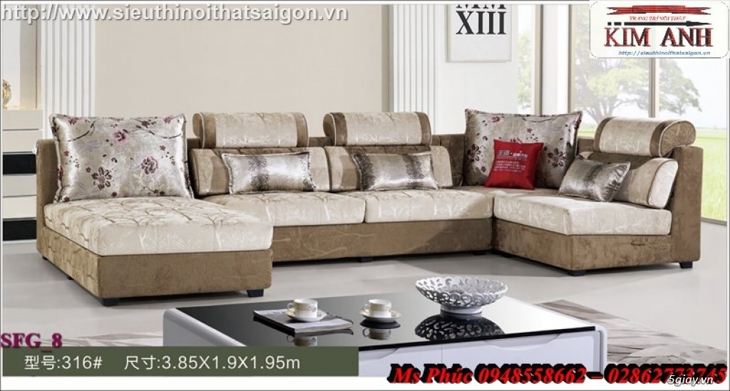 Xưởng sản xuất sofa vải bố, nỉ, nhung đẹp, giá rẻ - Nội thất Kim Anh - 8