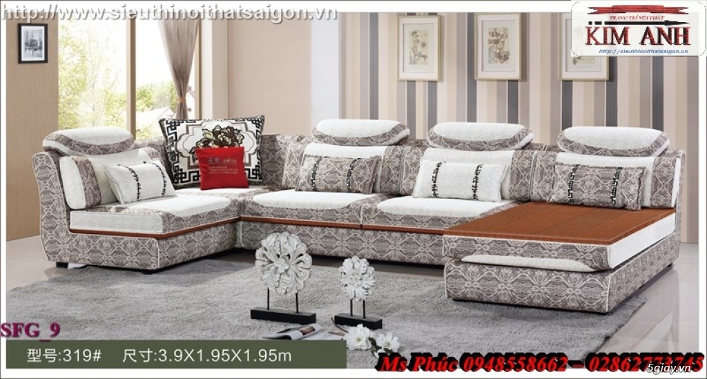Xưởng sản xuất sofa vải bố, nỉ, nhung đẹp, giá rẻ - Nội thất Kim Anh - 4