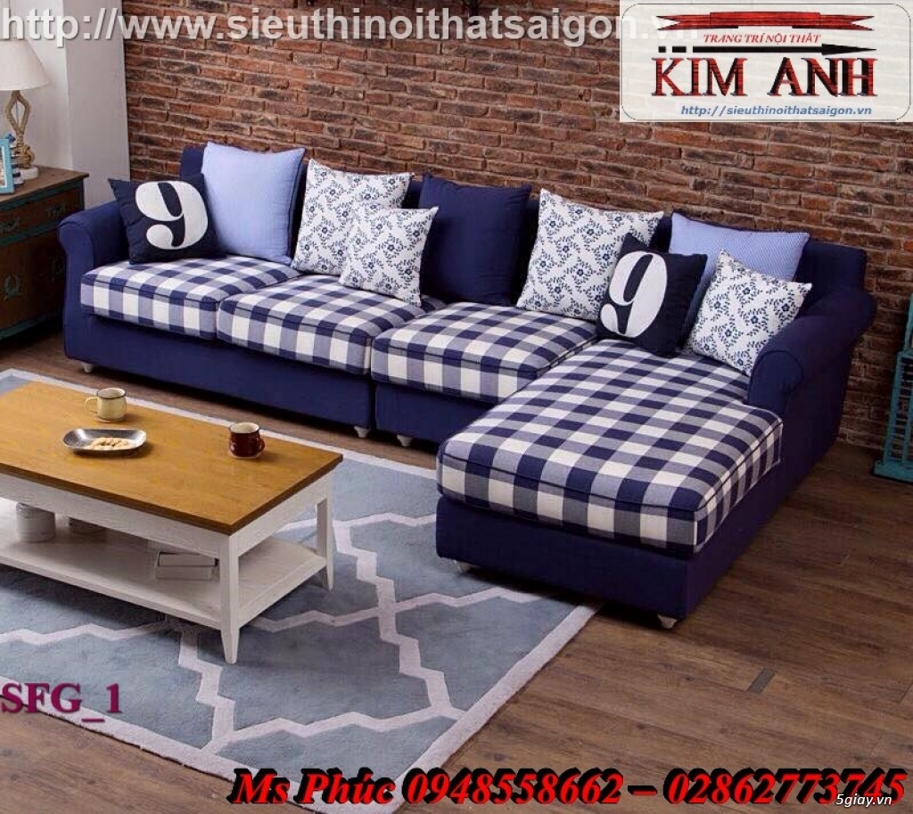 Xưởng sản xuất sofa vải bố, nỉ, nhung đẹp, giá rẻ - Nội thất Kim Anh