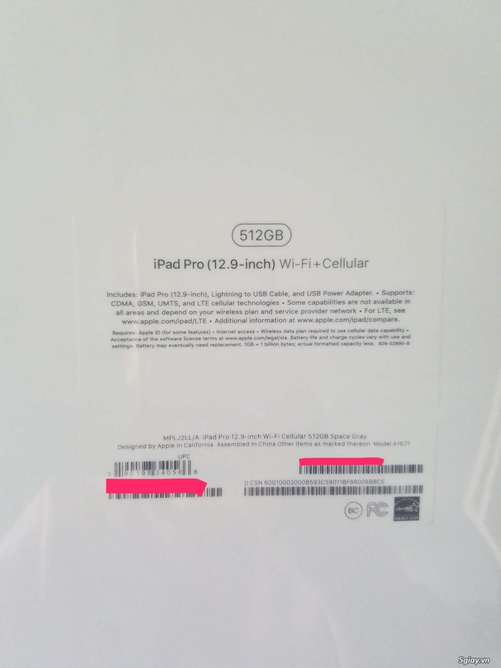 Ipad Pro 12'9 inch 512gb Wifi + 4G