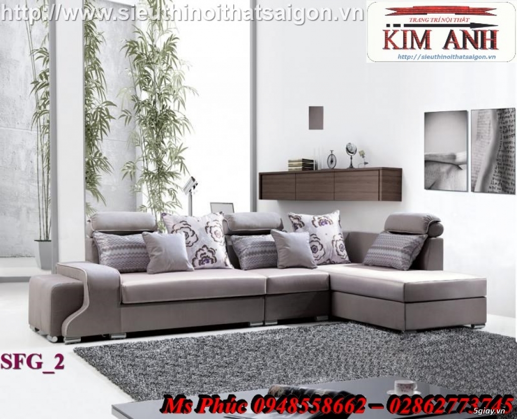 Xưởng sản xuất sofa vải bố, nỉ, nhung đẹp, giá rẻ - Nội thất Kim Anh - 1
