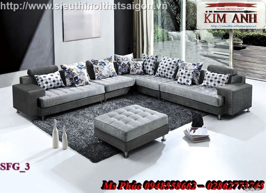 Xưởng sản xuất sofa vải bố, nỉ, nhung đẹp, giá rẻ - Nội thất Kim Anh - 2