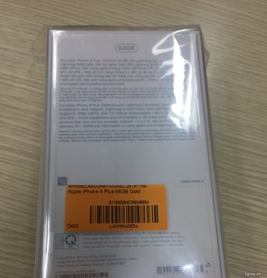 iphone 8 plus 64gb mã VN/A