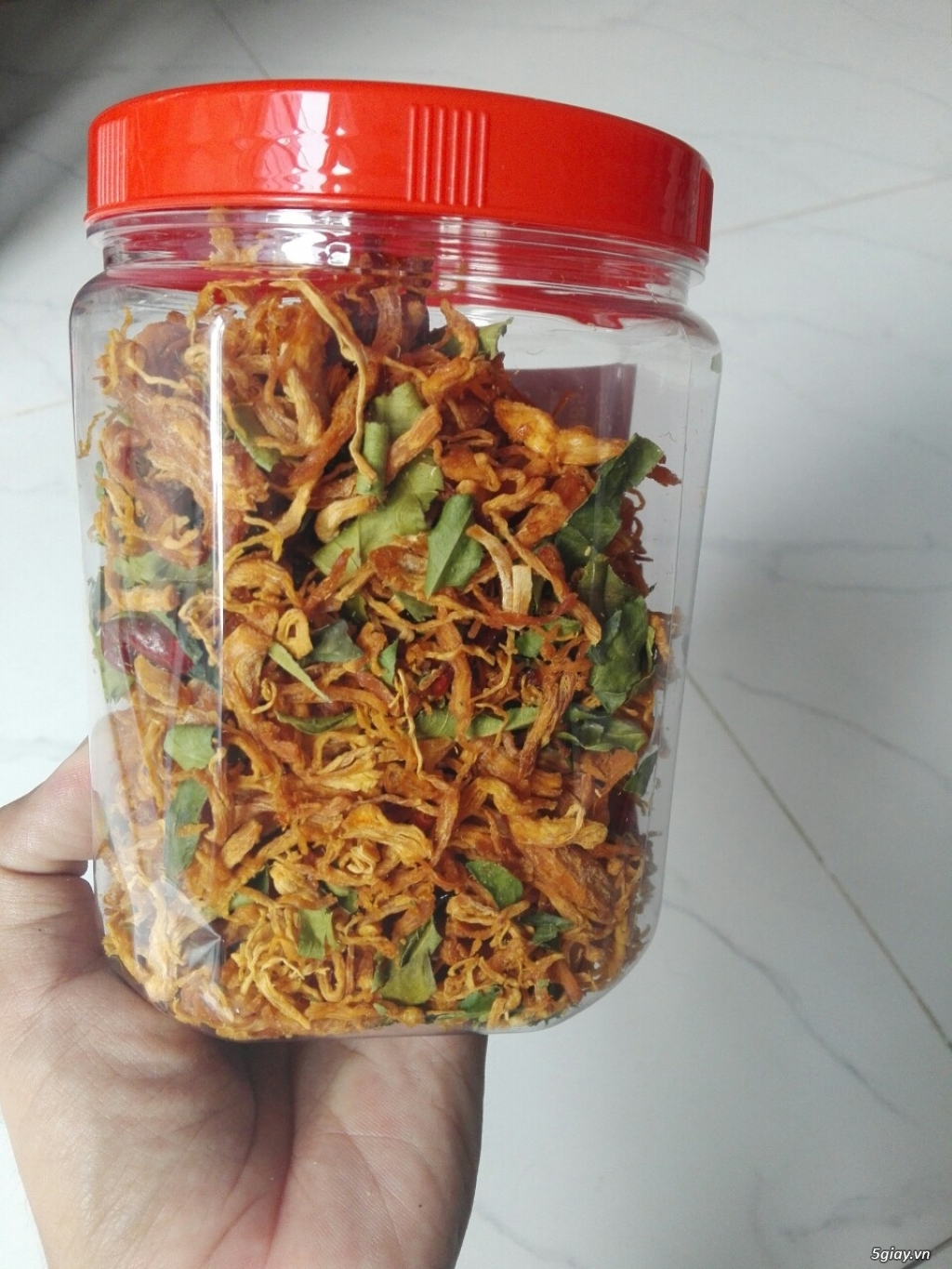 khô gà lá chanh nhà làm cực ngon chỉ 80k/hủ 250gr - 3