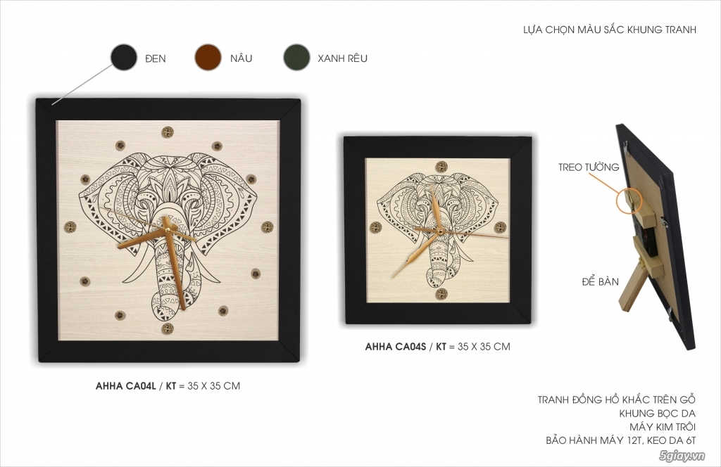 Chuyên Bán Tranh Đồng Hồ Handmade - 25