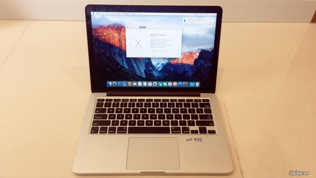 Macbook Pro ( Retina, 13-inch, Early 2015)