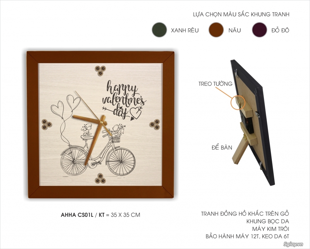 Chuyên Bán Tranh Đồng Hồ Handmade - 6