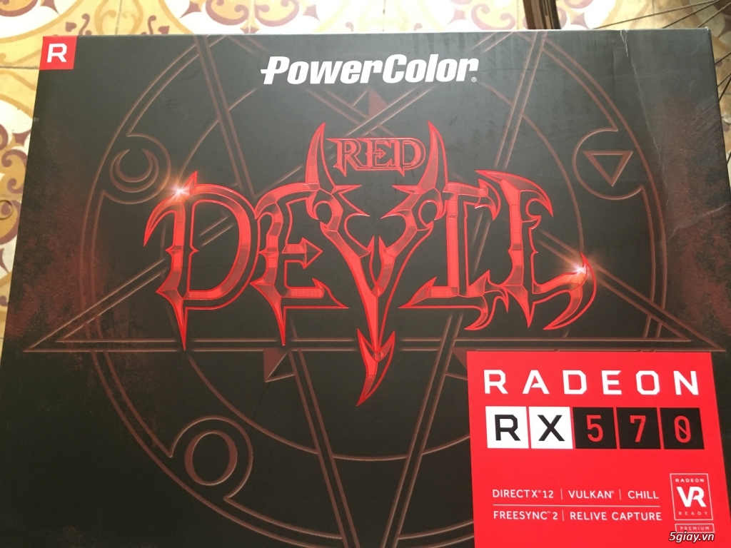 Bán Powercolor card màn hình RX 570 4Gb, hàng chính hàng full box mới