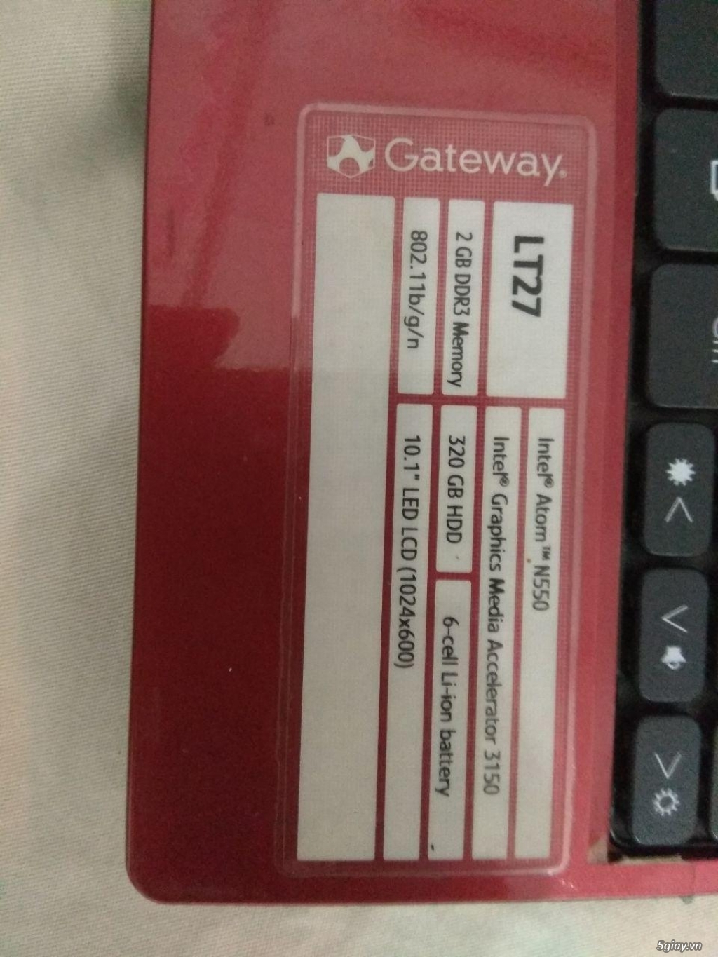 Ve chai Netbook Gateway LT27 thanh lý cuối năm - 2